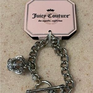 Juicy Couture Silver Crown Charm Bracelet